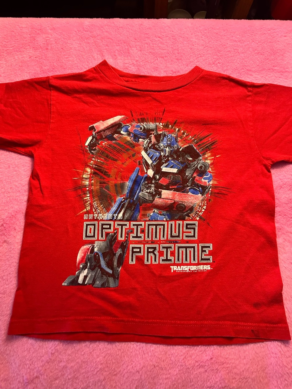 Y2K Revenge of the Fallen Optimus Prime Red Transformers Graphic Tee